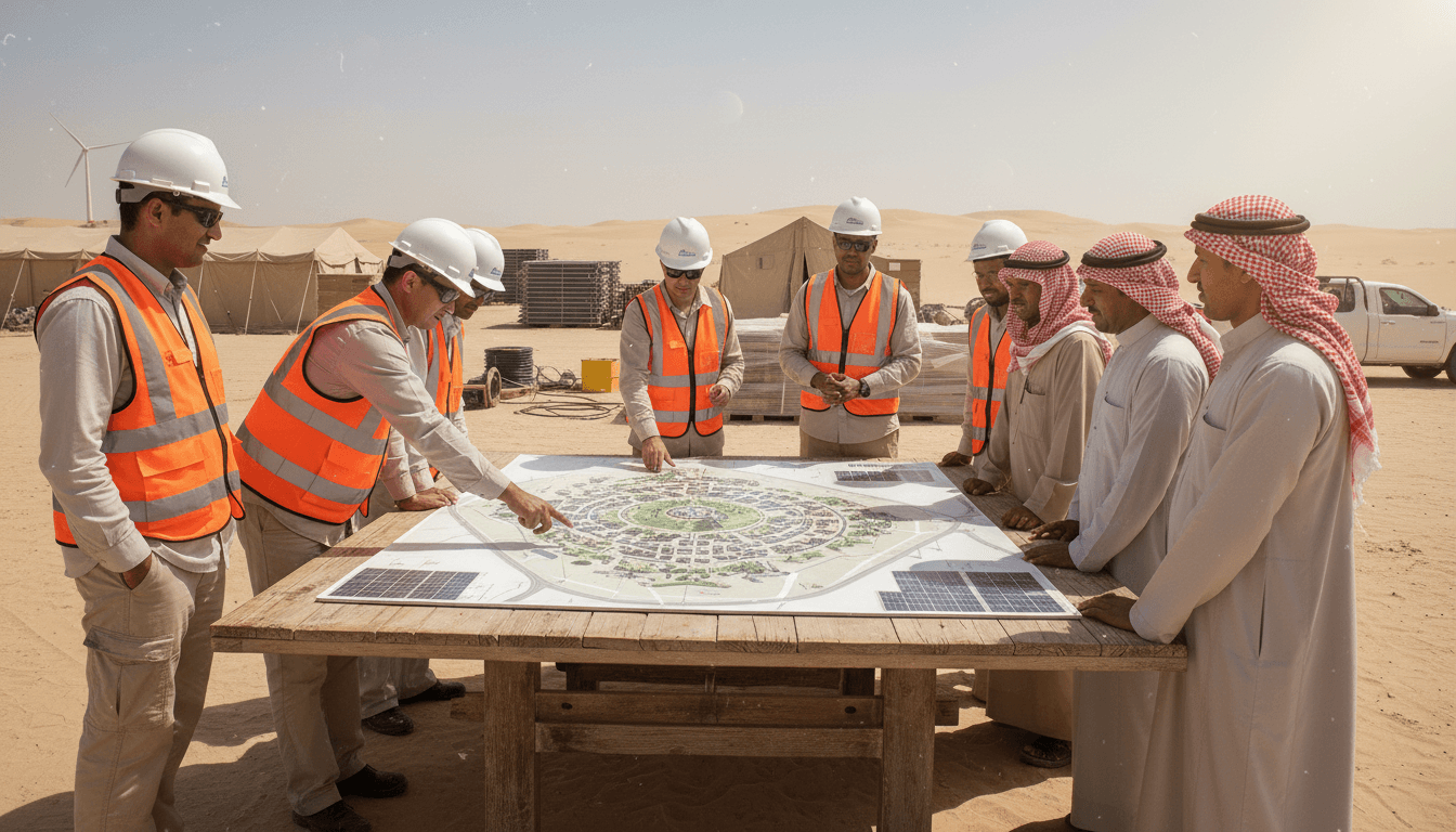 Technicians working atop a roof installing solar panels.